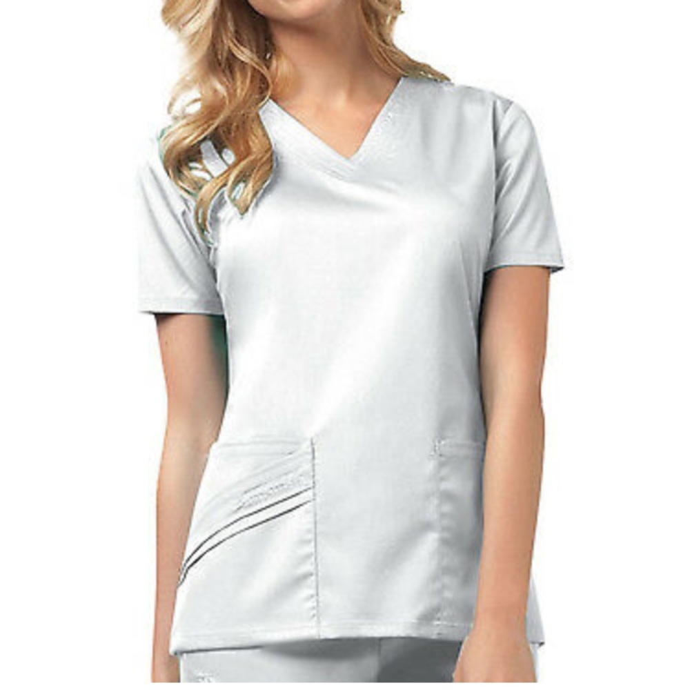 White Cherokee Luxe v-neck scrub top, size XL